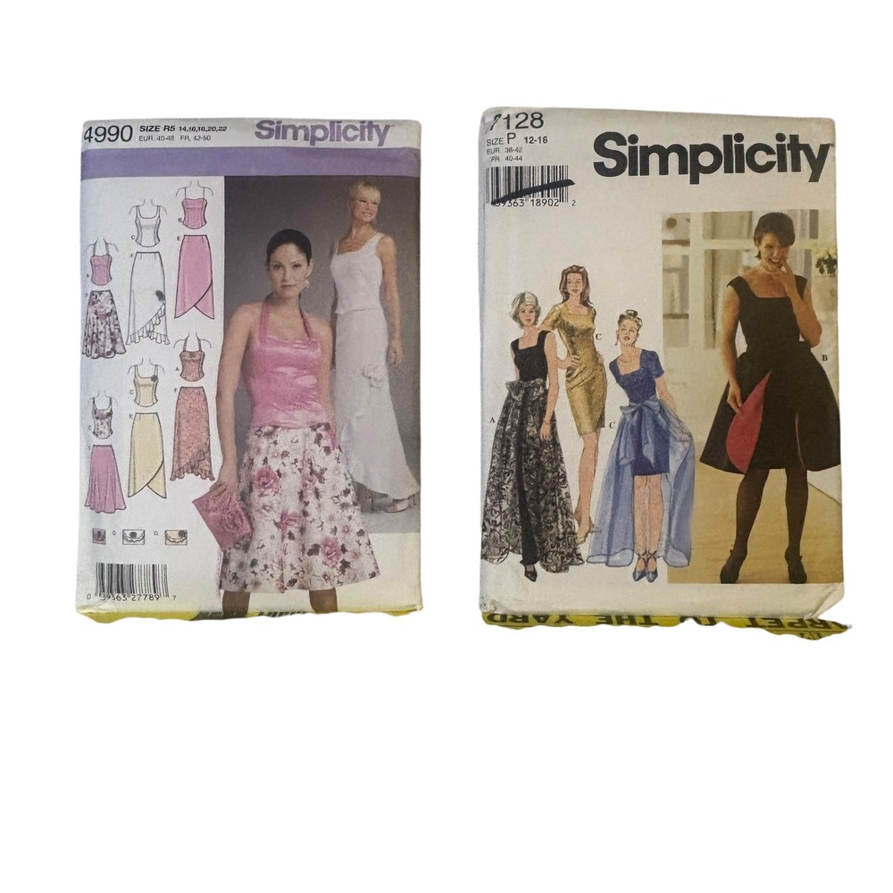 Simplicity Sewing Pattern Lot 4990 7128 8241 9145 Dresses Skirts Tops Vintage - Picture 2 of 10
